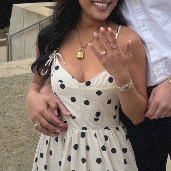 En Saison Polka Dot Tie Strap Midi Dress size XS - Picture 5 of 6